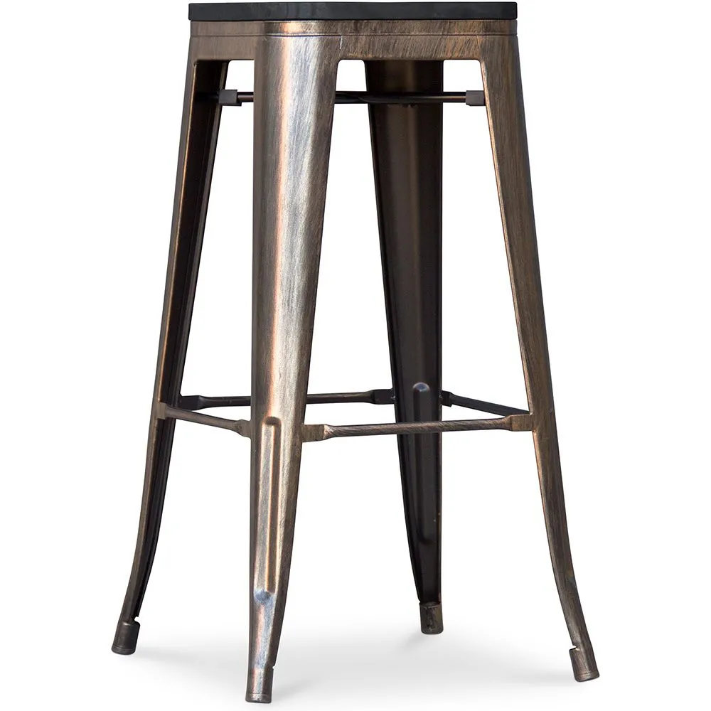 Barhocker - Industriedesign - Holz & Metall - 76cm - Stylix image 8
