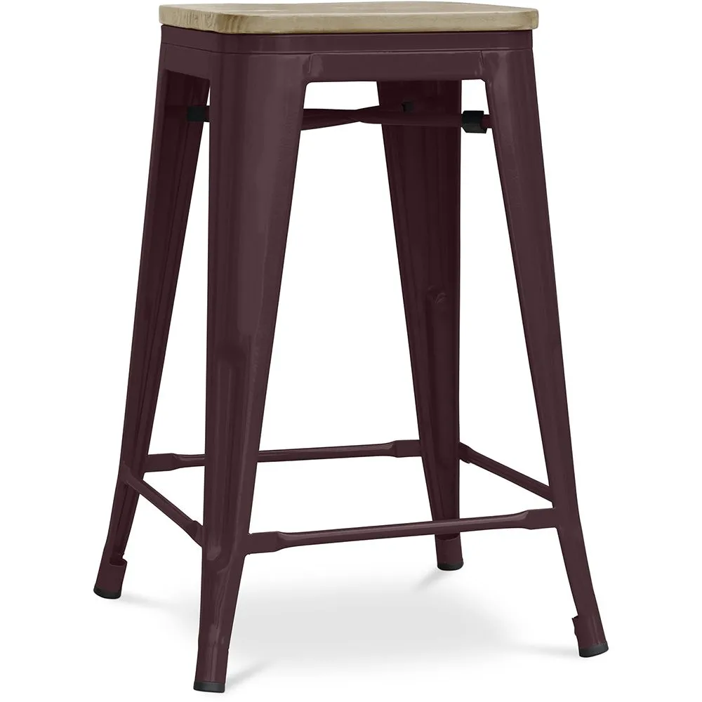 Barhocker im Industriedesign - Holz & Stahl - 61cm - Stylix image 8