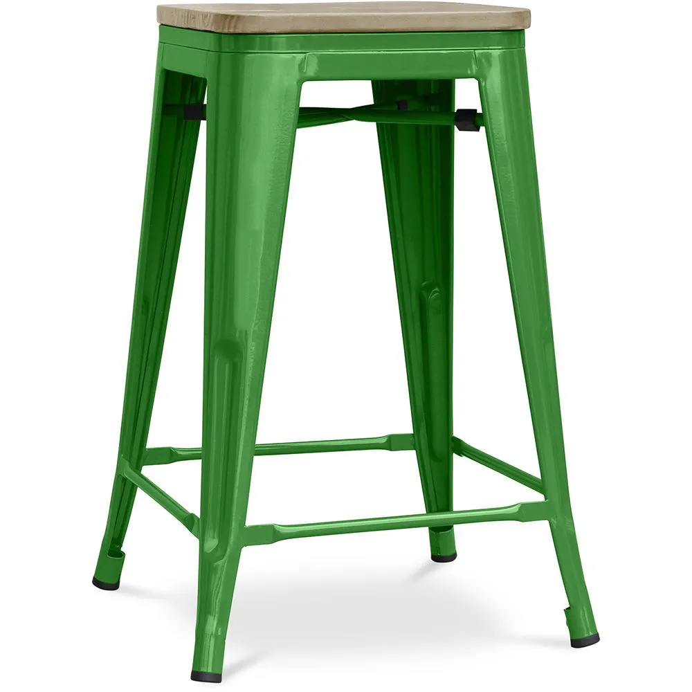 Barhocker im Industriedesign - Holz & Stahl - 61cm - Stylix image 8