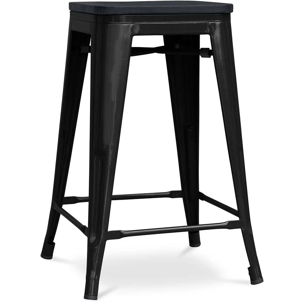 Barhocker - Industriedesign - Holz & Stahl - 61cm - Stylix image 8