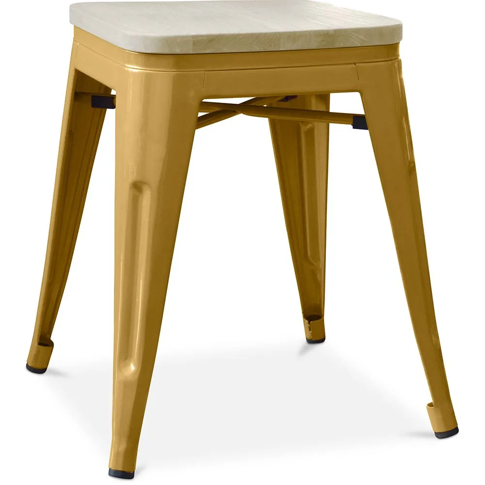 Hocker im Industriedesign - Holz & Metall - 45cm - Stylix image 8