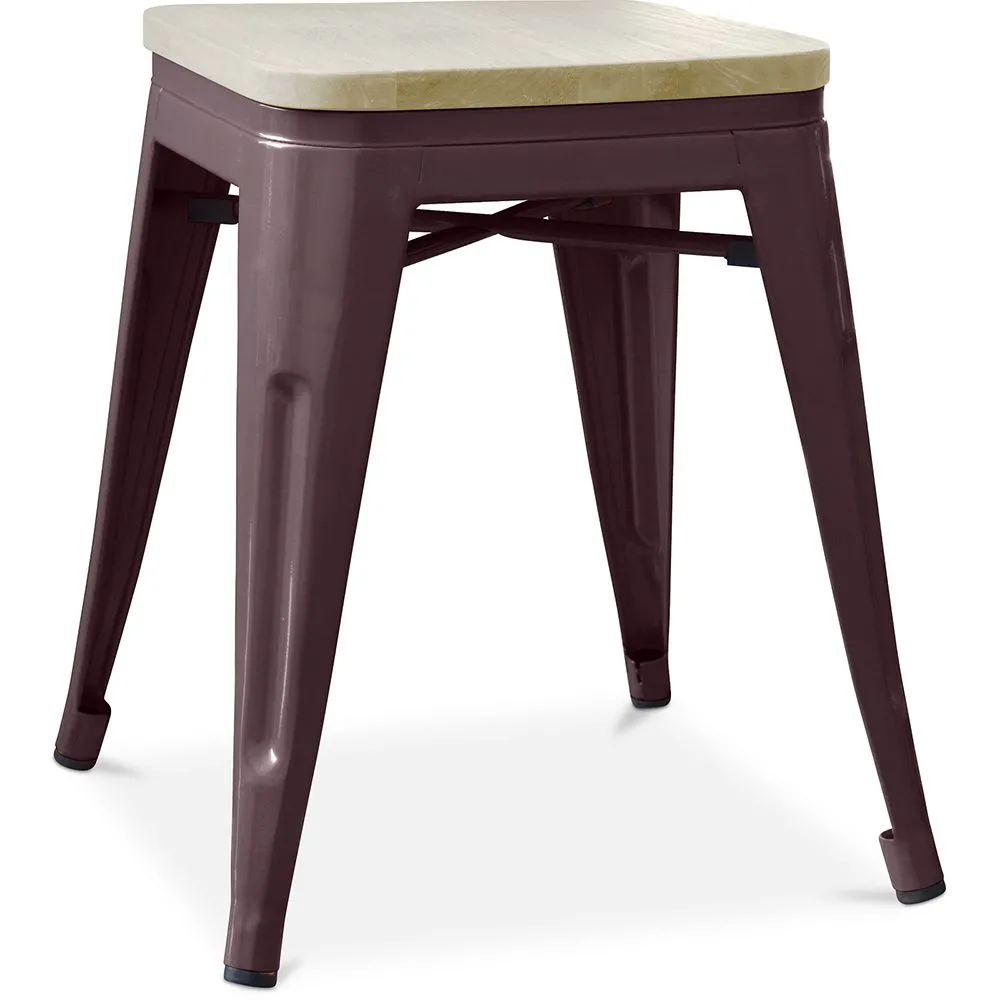 Hocker im Industriedesign - Holz & Metall - 45cm - Stylix image 8