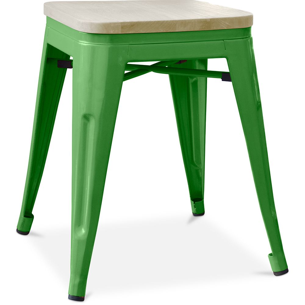 Hocker im Industriedesign - Holz & Metall - 45cm - Stylix image 8