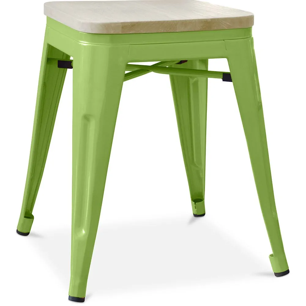 Hocker im Industriedesign - Holz & Metall - 45cm - Stylix image 8