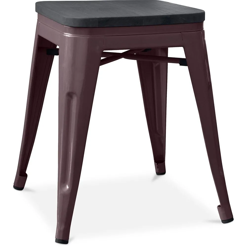 Hocker im Industriedesign - Holz & Stahl - 46cm - Stylix image 8