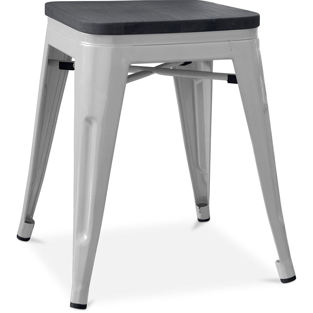 Hocker im Industriedesign - Holz & Stahl - 46cm - Stylix image 8