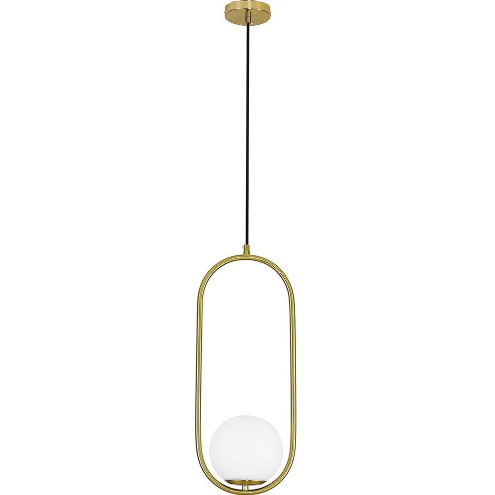 Globus-Deckenlampe - Goldene Pendelleuchte - Ruby image 8