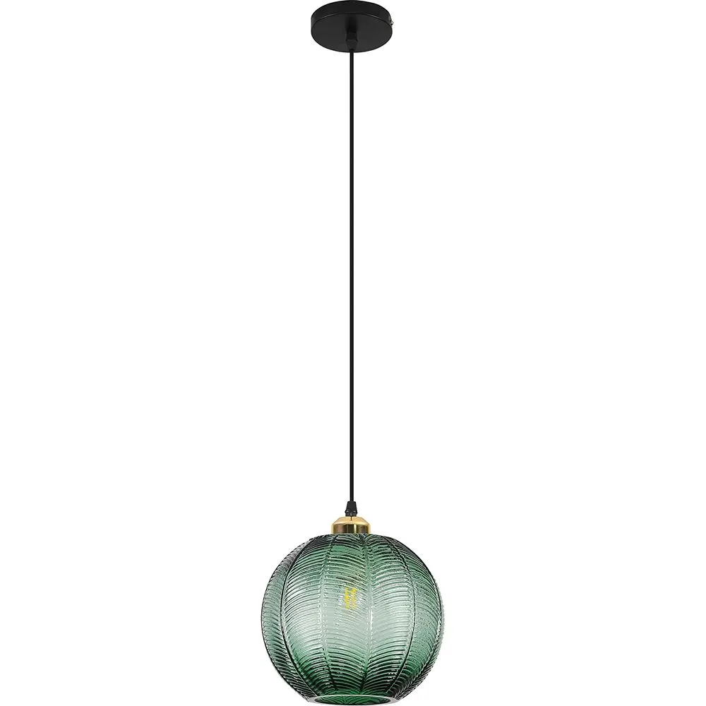 Deckenlampe im Vintage-Design - Grüne Kugel Pendelleuchte - Viola image 8