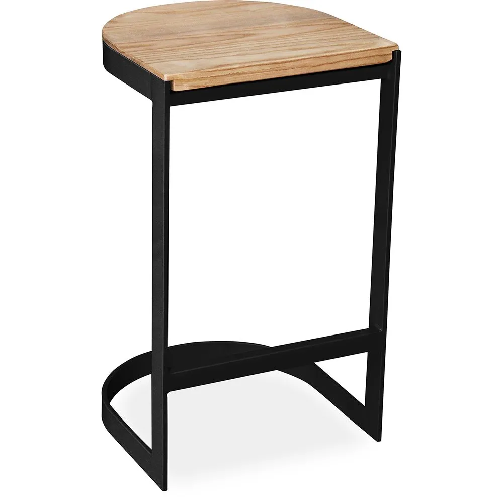 Barhocker im Industriedesign - Holz und Metall - 60cm - Lia image 8
