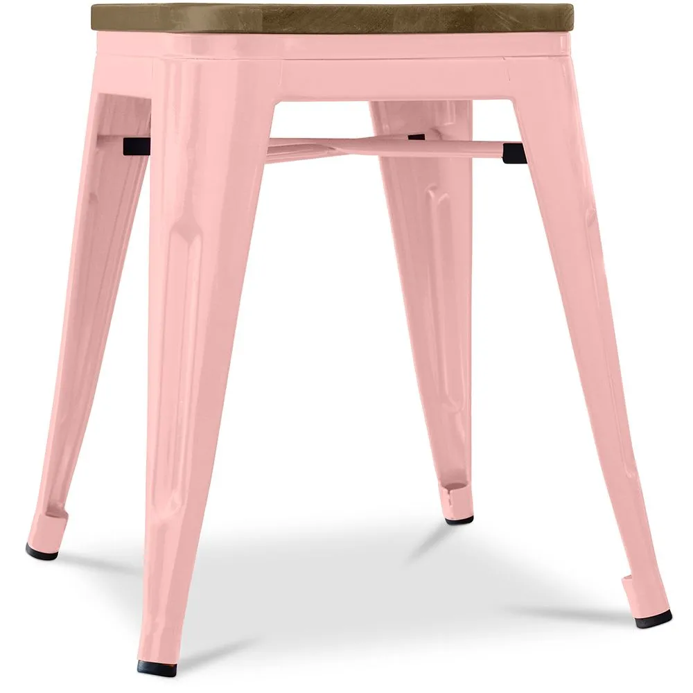 Hocker im Industriedesign - Holz & Stahl - 45cm -Stylix image 8