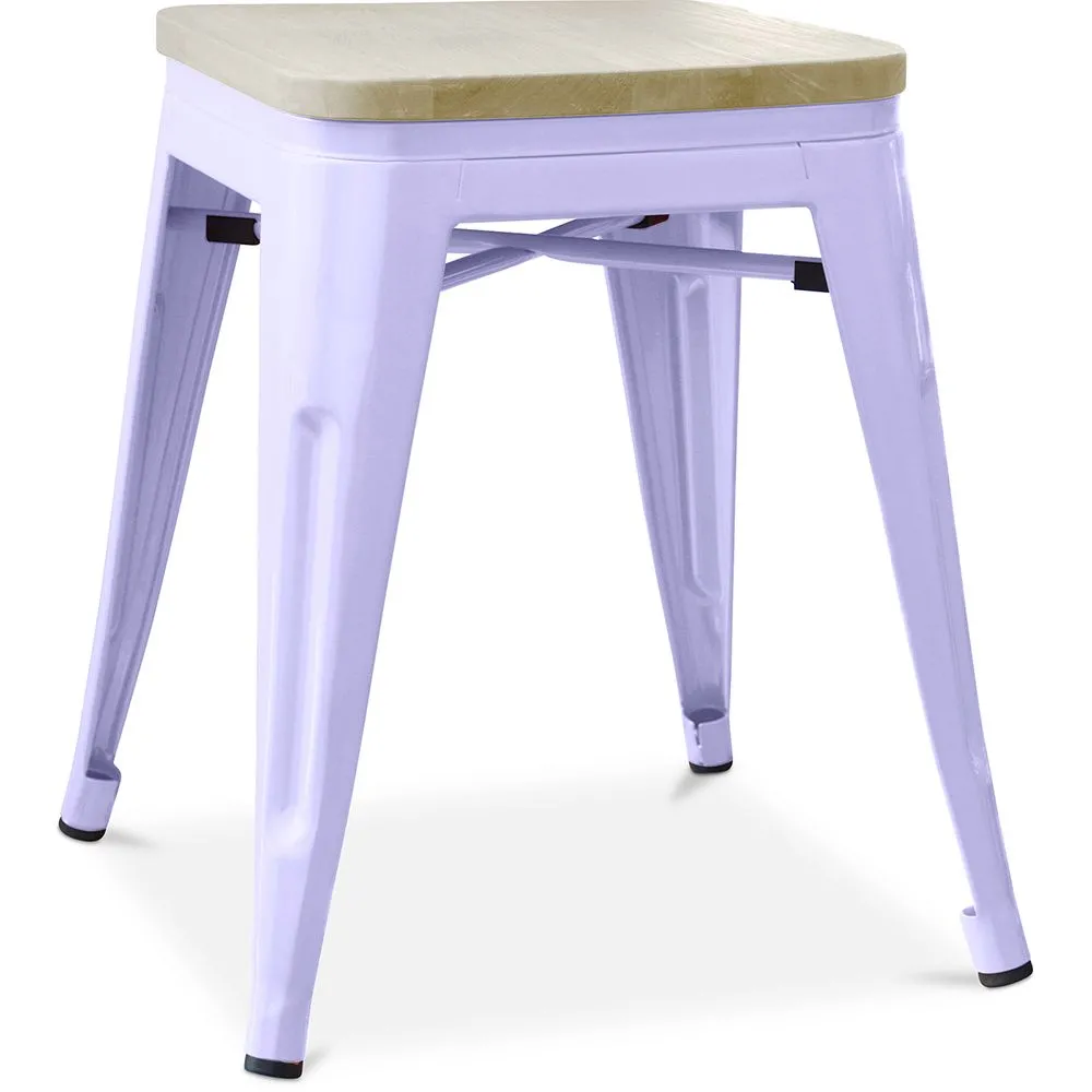 Hocker im Industriedesign - Holz & Metall - 45cm - Stylix image 8