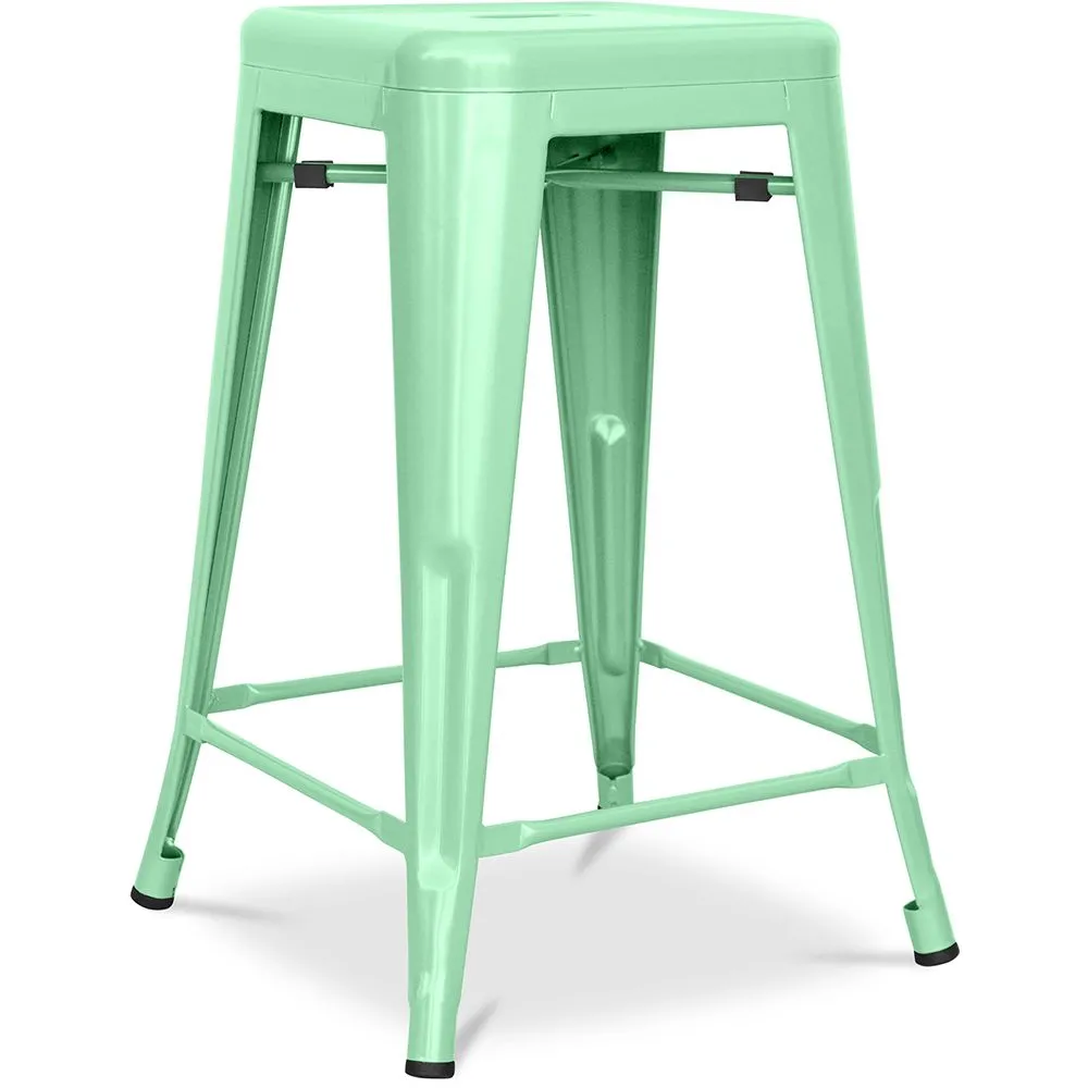 Barhocker im Industriedesign - Stahl matt - 60cm - Stylix image 8