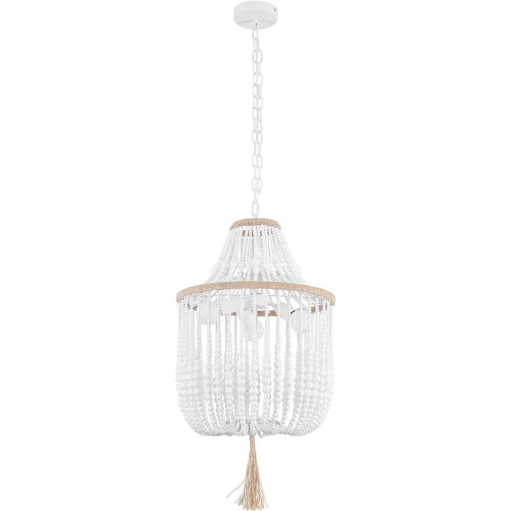 Holzball-Deckenlampe - Pendelleuchte im Boho-Bali-Stil - Lawan image 8