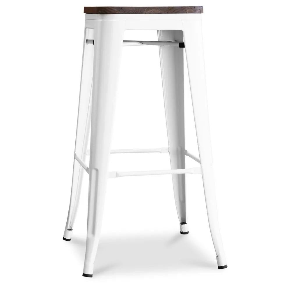Industriedesign Barhocker - Holz & Stahl - 76cm - Stylix image 8