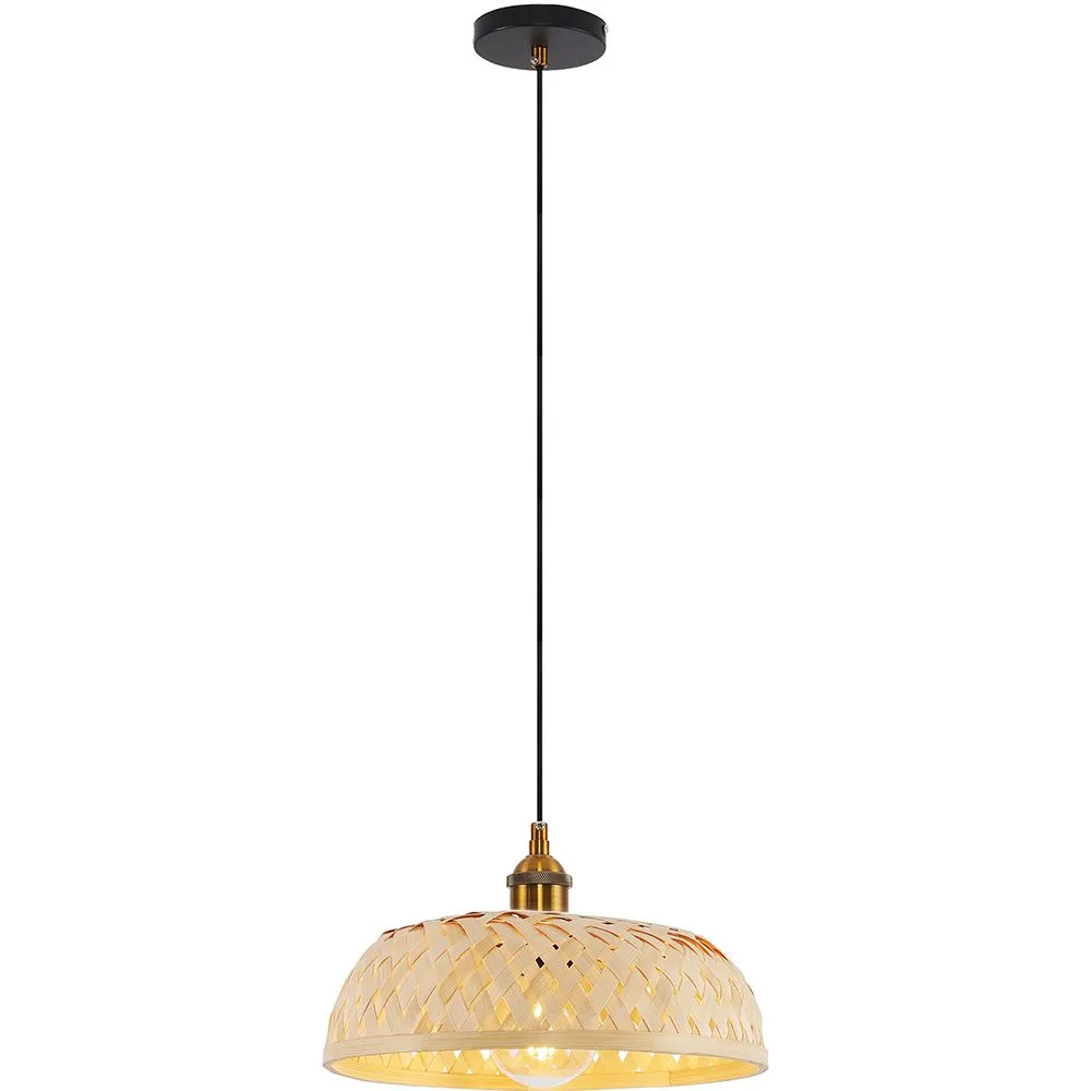 Bambus-Deckenlampe - Pendelleuchte im Boho-Bali-Design - Atria image 8