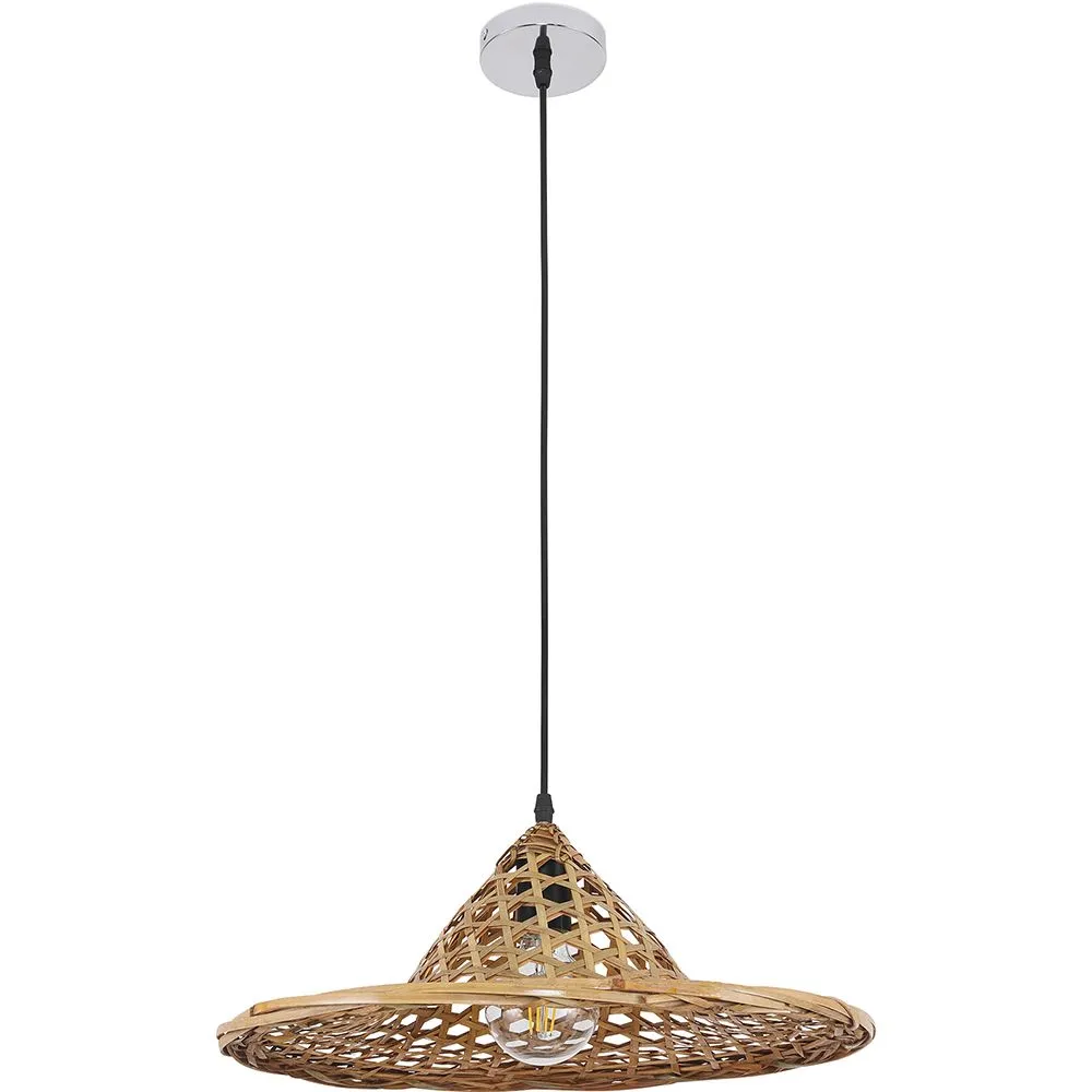 Bambus-Deckenlampe - Hängeleuchte im Boho-Bali-Design - Flora image 8