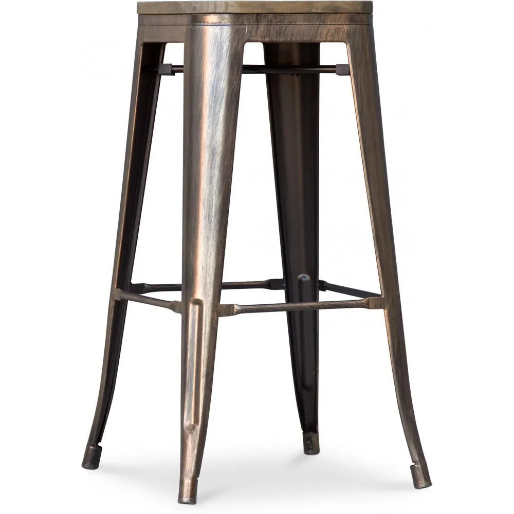 Industriedesign Barhocker - Holz & Stahl - 76cm - Stylix image 8