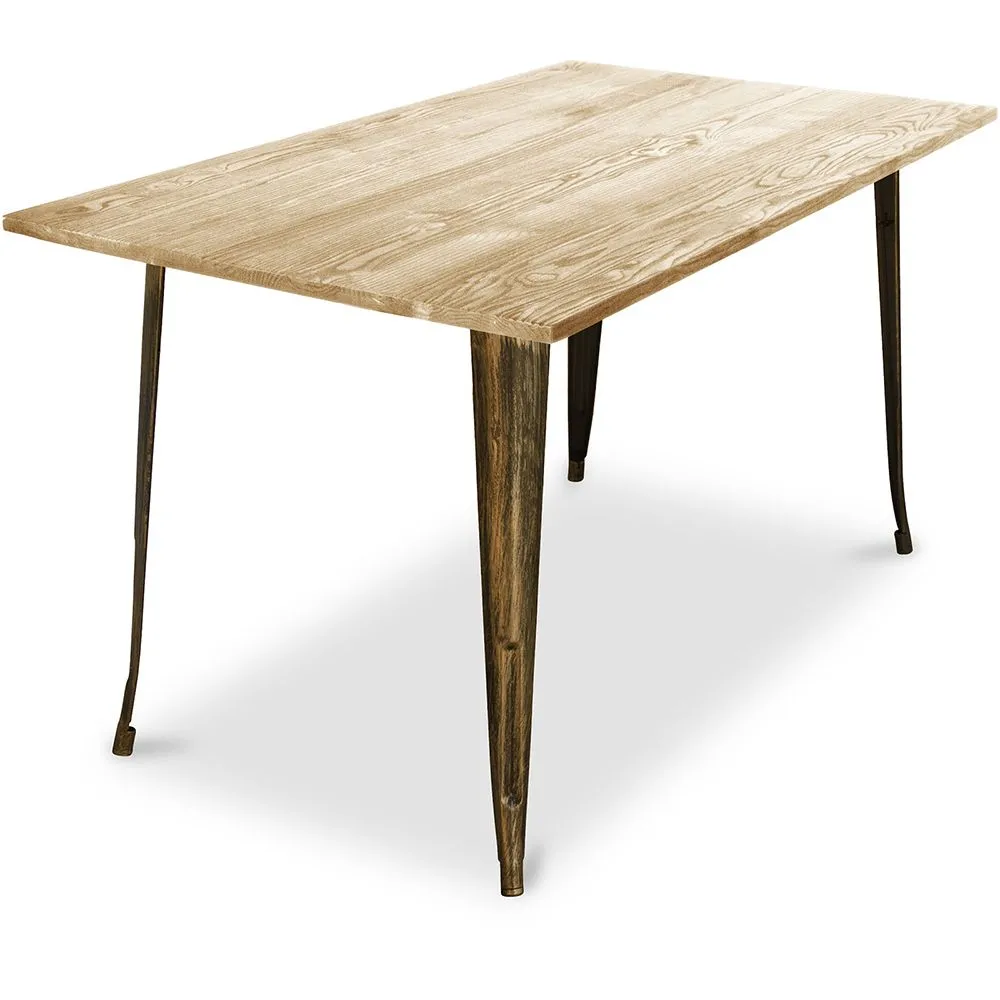 Rechteckiger Esstisch - Industriedesign - Holz - Troy image 8