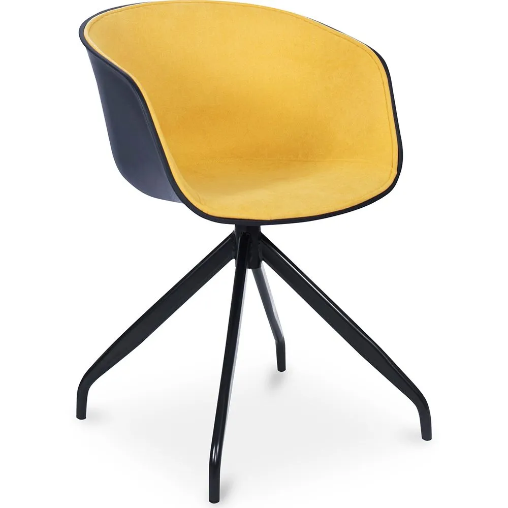 Bürostuhl mit Armlehnen - Schwarzer Design-Schreibtischstuhl - Jodie image 8