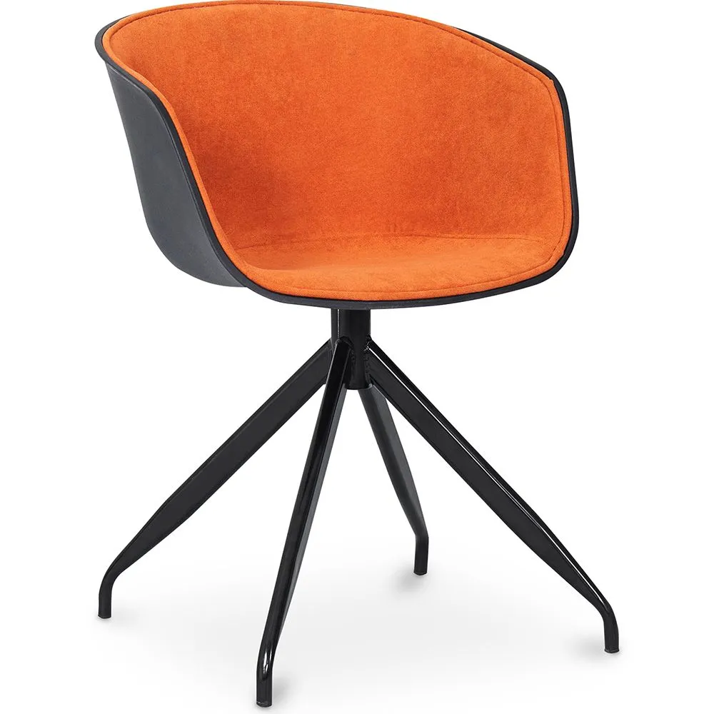 Bürostuhl mit Armlehnen - Schwarzer Design-Schreibtischstuhl - Jodie image 8