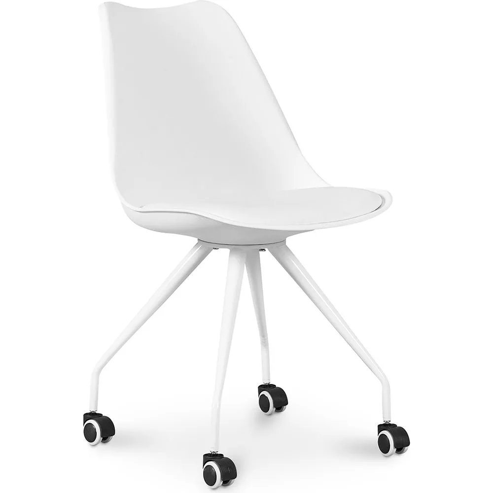 Bürostuhl mit Rädern - Weißer Schreibtischstuhl - Canva image 8