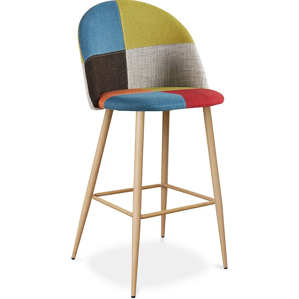 Gepolsterter Hocker im Patchwork-Stil - Skandinavischer Stil - Evelyne image 8