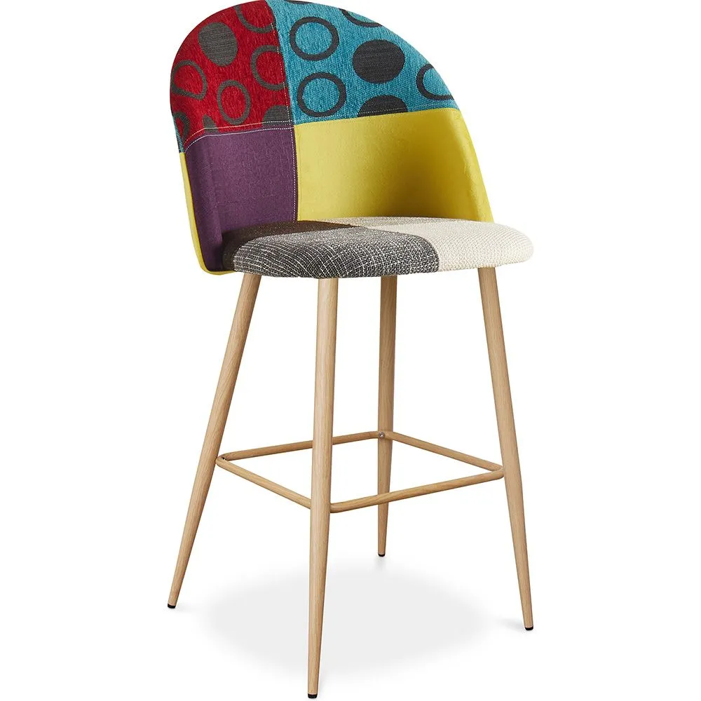 Gepolsterter Hocker im Patchwork-Stil - Skandinavischer Stil - Evelyne image 8