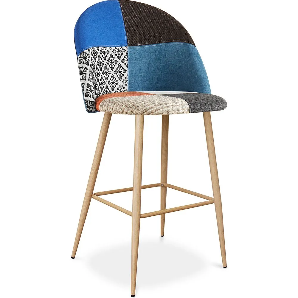 Gepolsterter Hocker im Patchwork-Stil - Skandinavischer Stil - Evelyne image 8