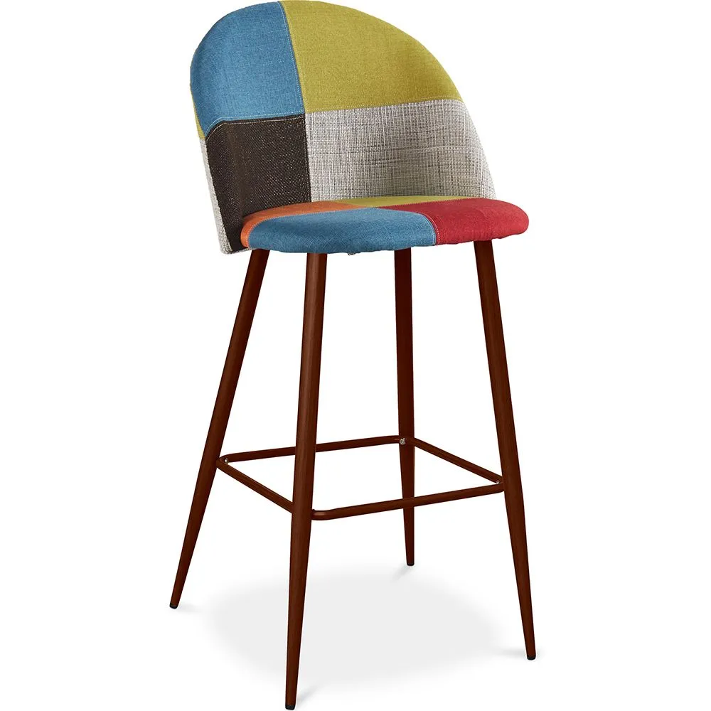 Gepolsterter Hocker im Patchwork-Stil - Skandinavischer Stil - Simona image 8