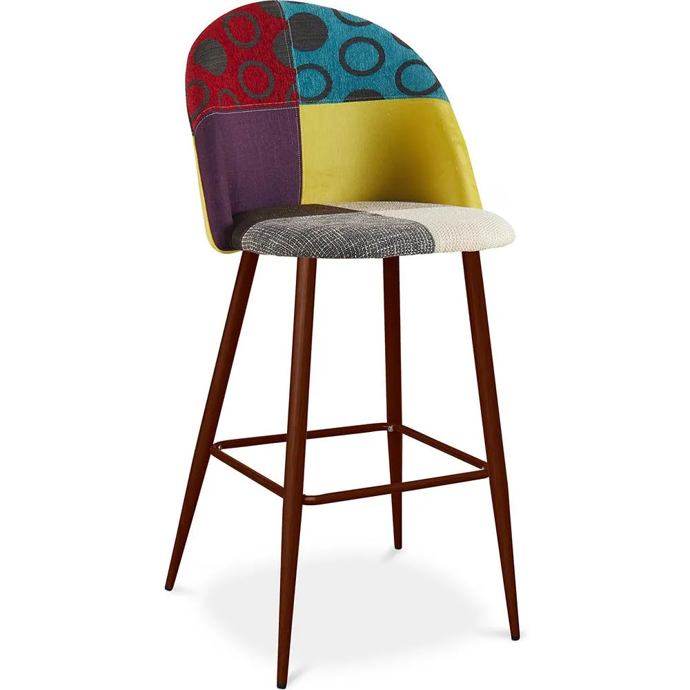 Gepolsterter Hocker im Patchwork-Stil - Skandinavischer Stil - Ray image 8