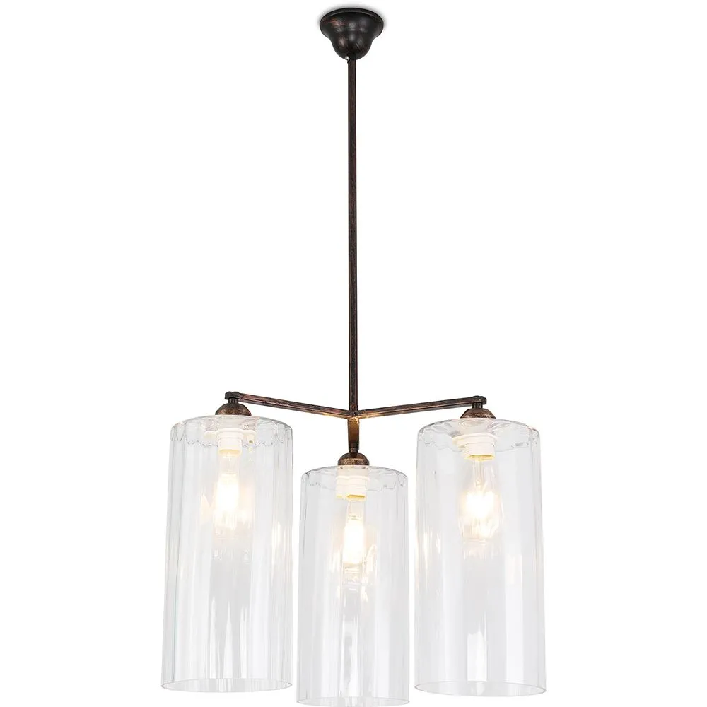 Kristall-Deckenlampe - Hängeleuchte - 3 Arme - Reg image 8
