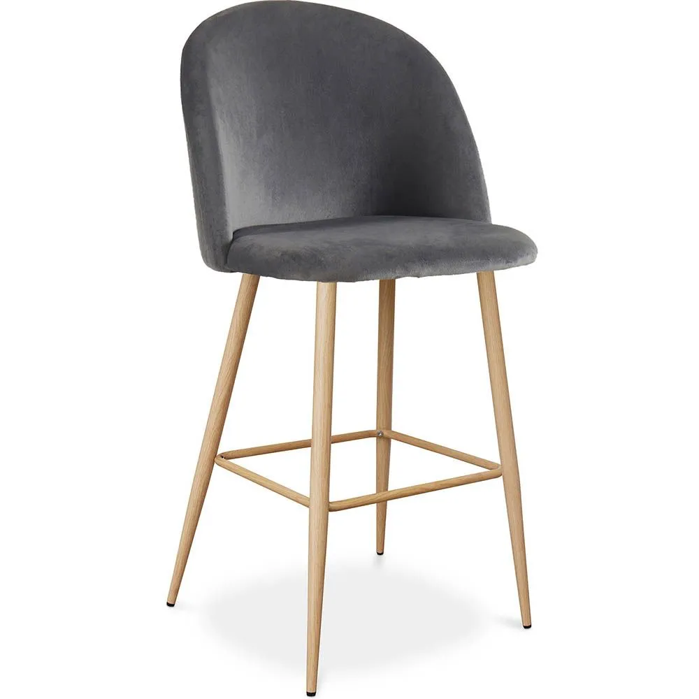 Hocker gepolstert mit Samt - Skandinavisches Design - Evelyne image 8