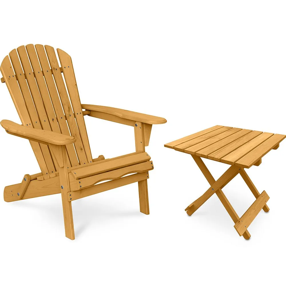 Stuhl und Gartentisch für den Außenbereich - Holz - Alana image 8