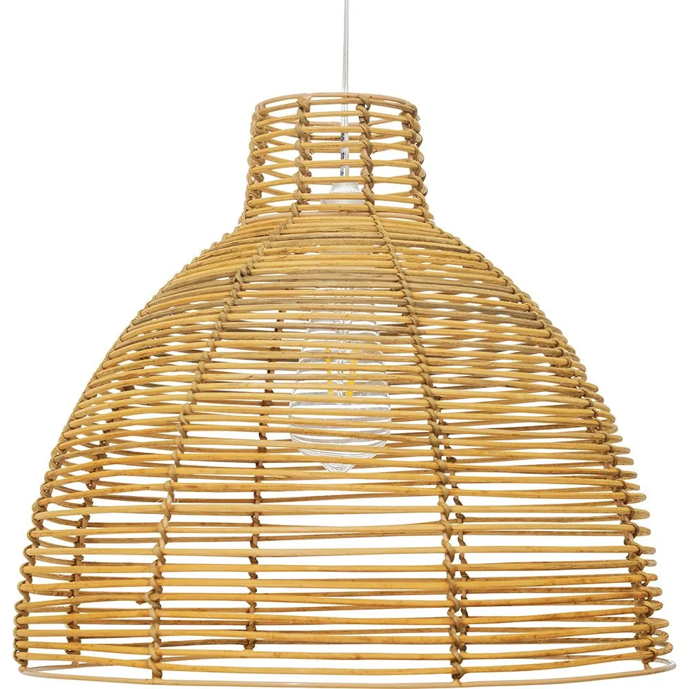 Rattan-Deckenlampe - Pendelleuchte im Boho-Bali-Design - Can image 8