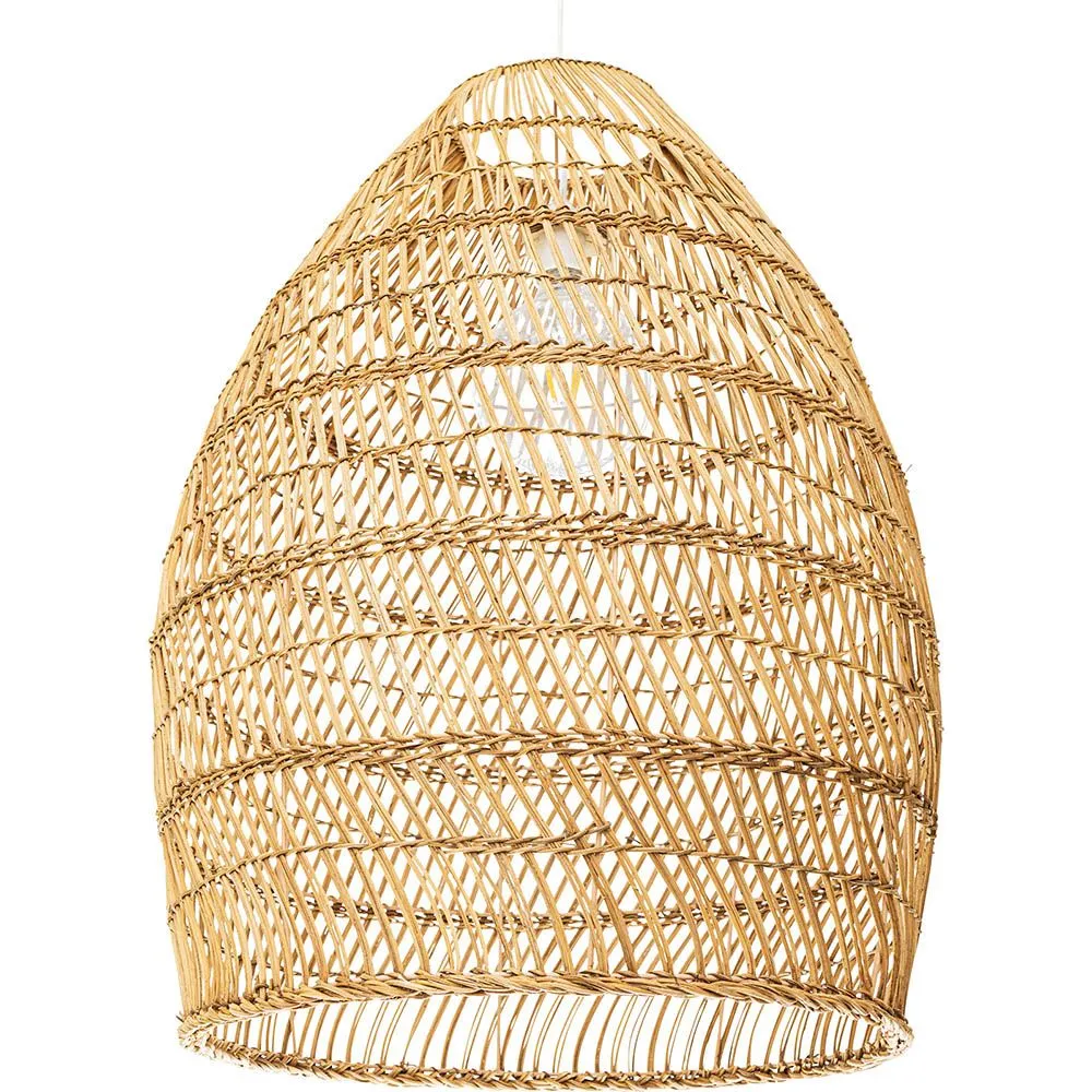 Rattan-Deckenlampe - Pendelleuchte im Boho-Bali-Design - 50cm - Puong image 8