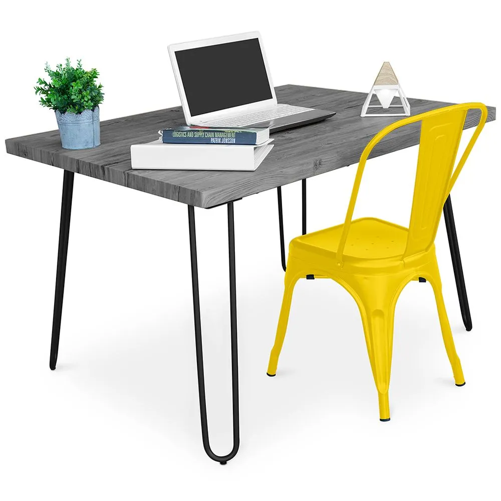 Schreibtischset - Industriedesign 120cm - Hairpin + Esszimmerstuhl - Stylix image 8