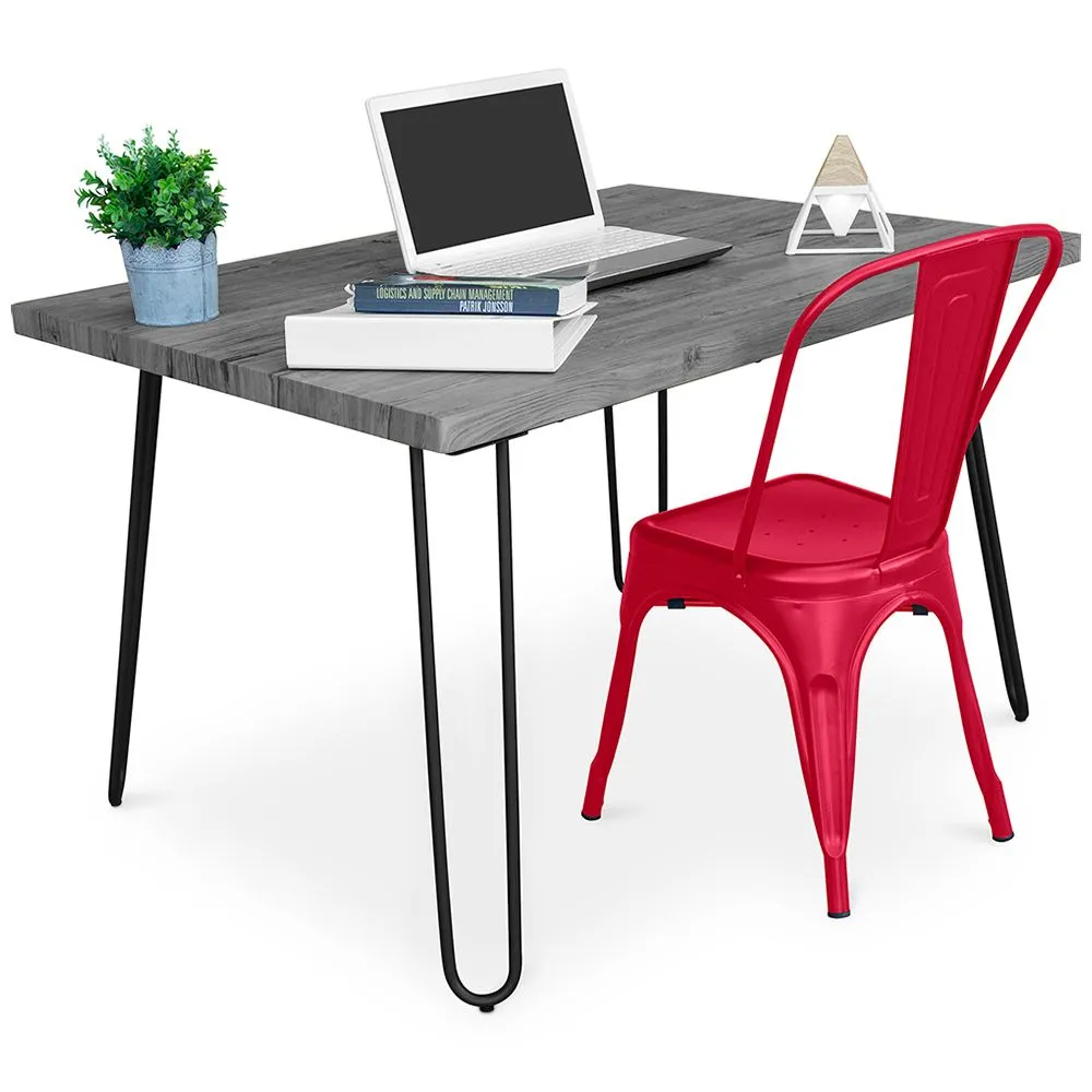 Schreibtischset - Industriedesign 120cm - Hairpin + Esszimmerstuhl - Stylix image 8