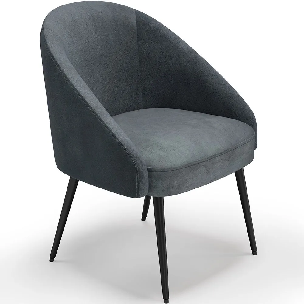 Design-Sessel - In Samt bezogen - Wasda image 8