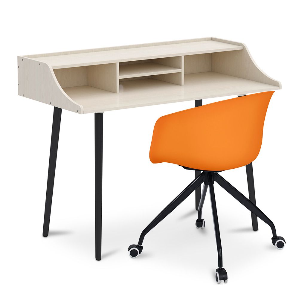 Holzschreibtisch - Skandinavisches Design - Torkel + Designer-Bürostuhl - Joan image 8