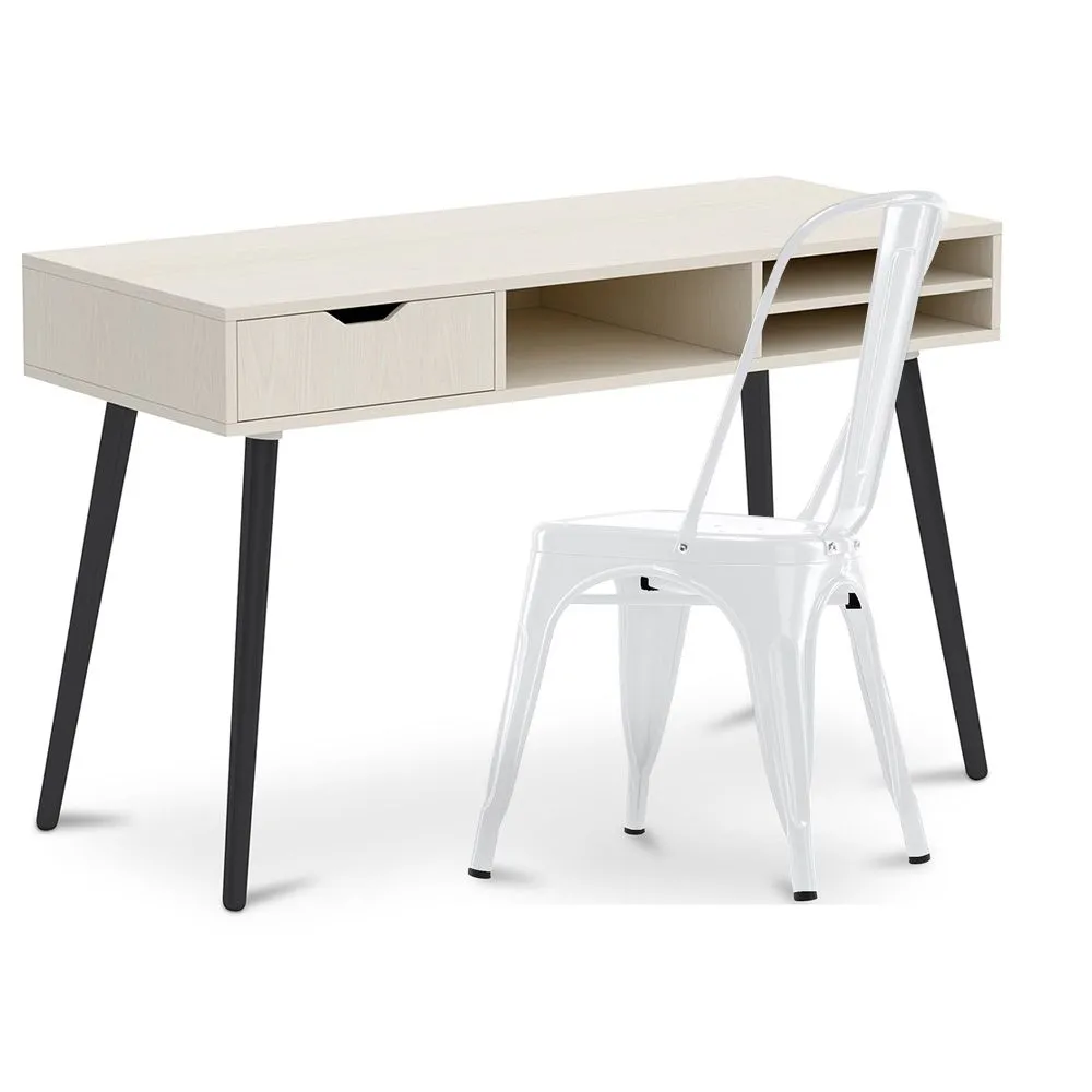Holzschreibtisch - Skandinavisches Design - Beckett + Esszimmerstuhl - Stylix image 8