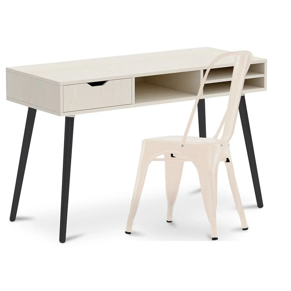 Holzschreibtisch - Skandinavisches Design - Beckett + Esszimmerstuhl - Stylix image 8