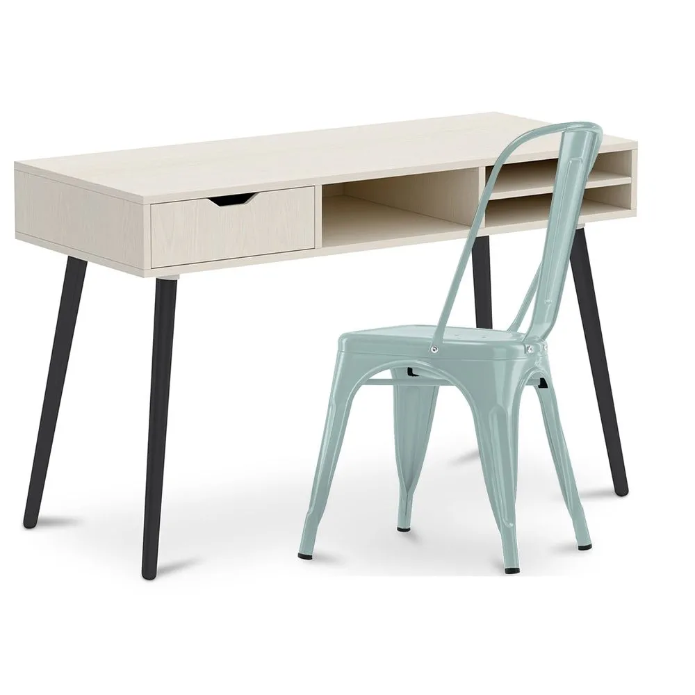 Holzschreibtisch - Skandinavisches Design - Beckett + Esszimmerstuhl - Stylix image 8