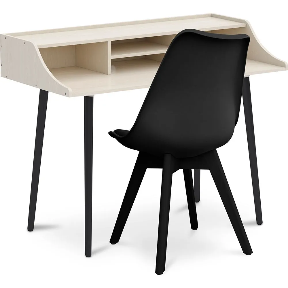Set Holzschreibtisch - Skandinavisches Design - Torkel + Esszimmerstuhl - Skandinavisches Design - Denisse image 8