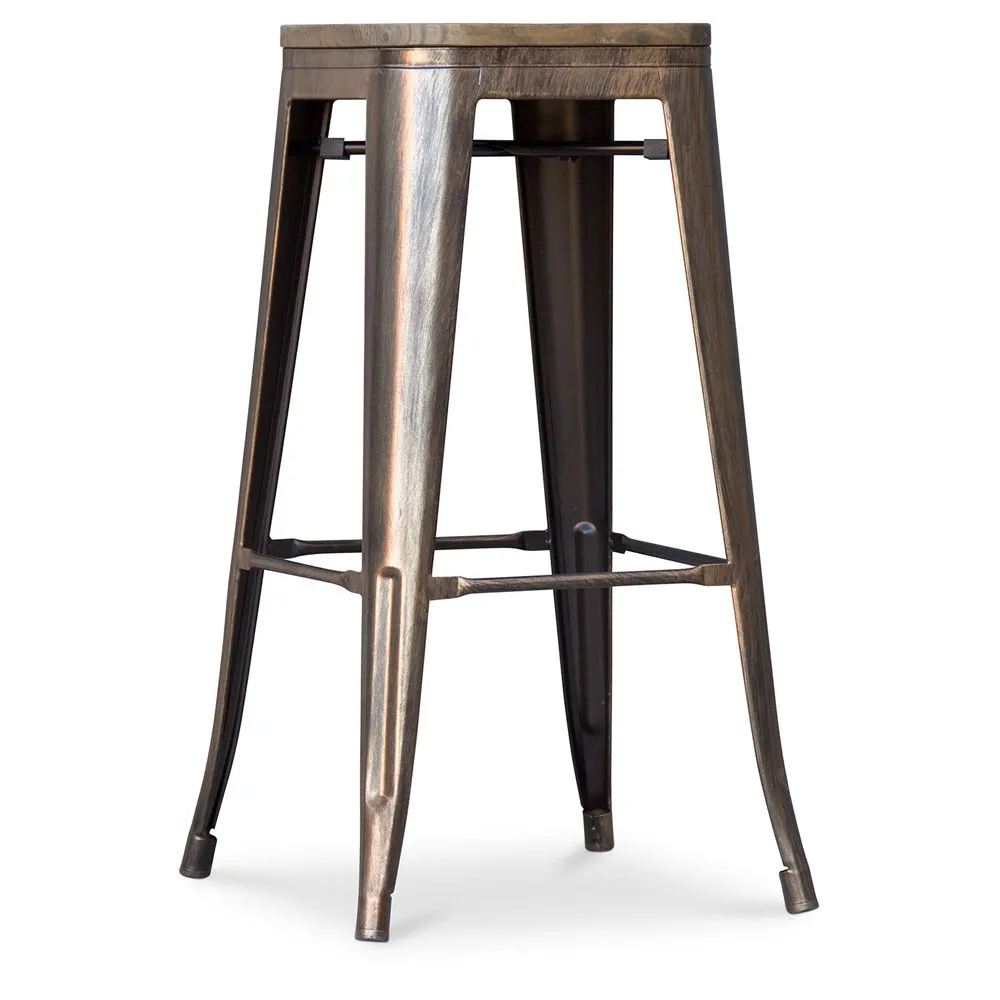 Barhocker - Industriedesign - Holz & Stahl - 76 cm - New Edition- Stylix image 8