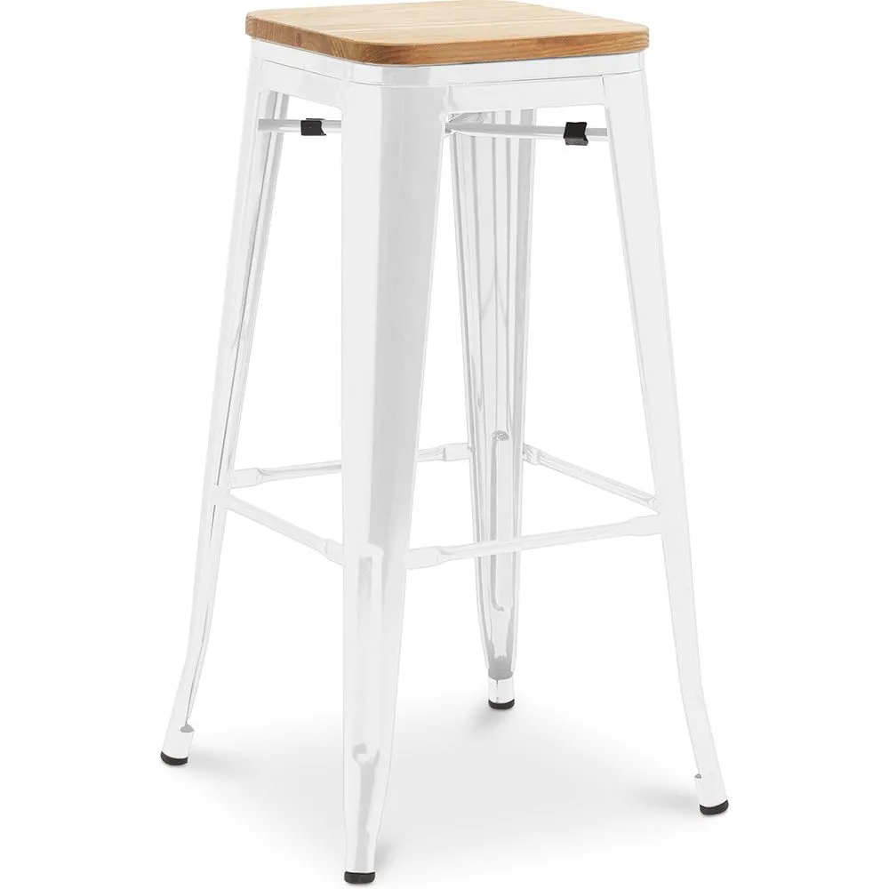 Barhocker - Industriedesign - Holz & Stahl - 76cm - Neuauflage - Stylix image 8