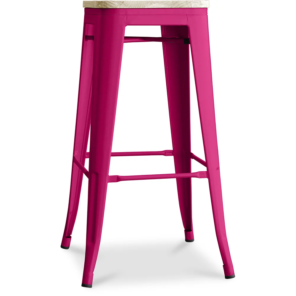 Barhocker - Industriedesign - Holz & Stahl - 76cm - Neuauflage - Stylix image 8