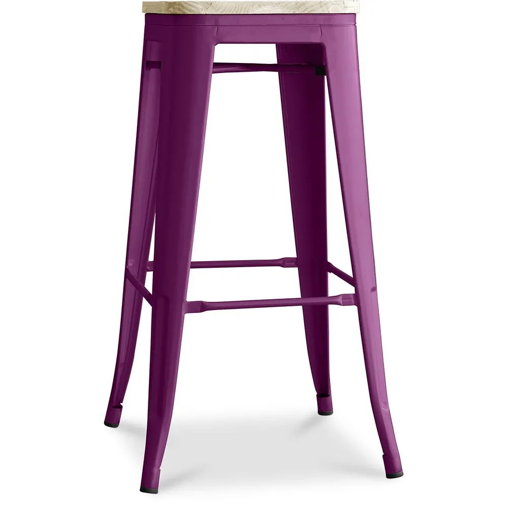 Barhocker - Industriedesign - Holz & Stahl - 76cm - Neuauflage - Stylix image 8
