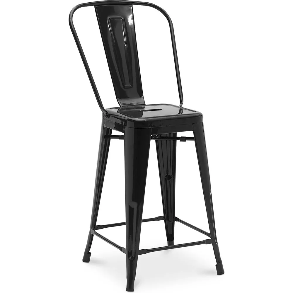Barhocker mit Rückenlehne - Industriedesign - 60cm - New Edition - Stylix image 8