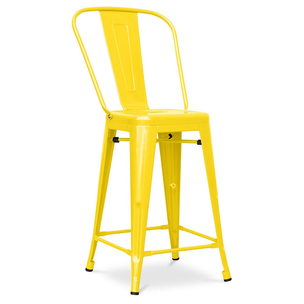 Barhocker mit Rückenlehne - Industriedesign - 60cm - New Edition - Stylix image 8