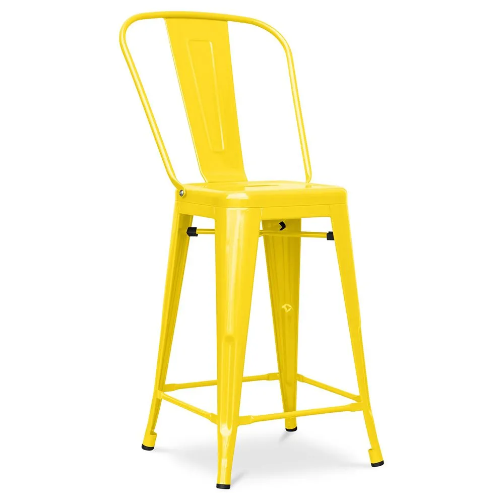 Barhocker mit Rückenlehne - Industriedesign - 60cm - New Edition - Stylix image 8